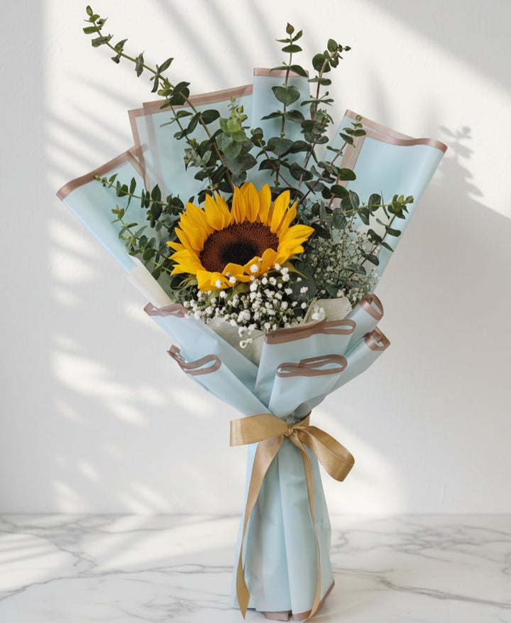 Sunflower Bouquet with Eucalyptus and Baby's Breath