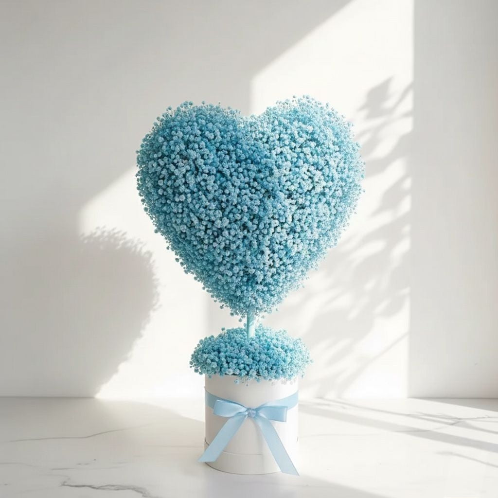 Red Heart-Shaped Flower Box for Gifting Love