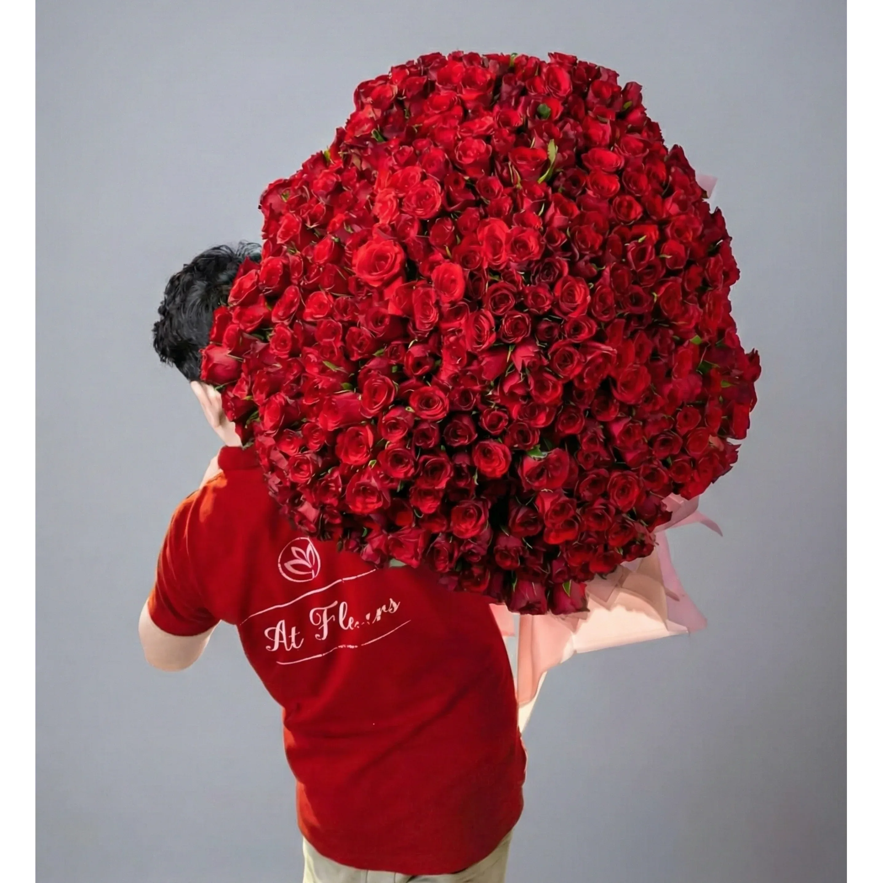 1000 Red Rose Bouquet - atfleurs
