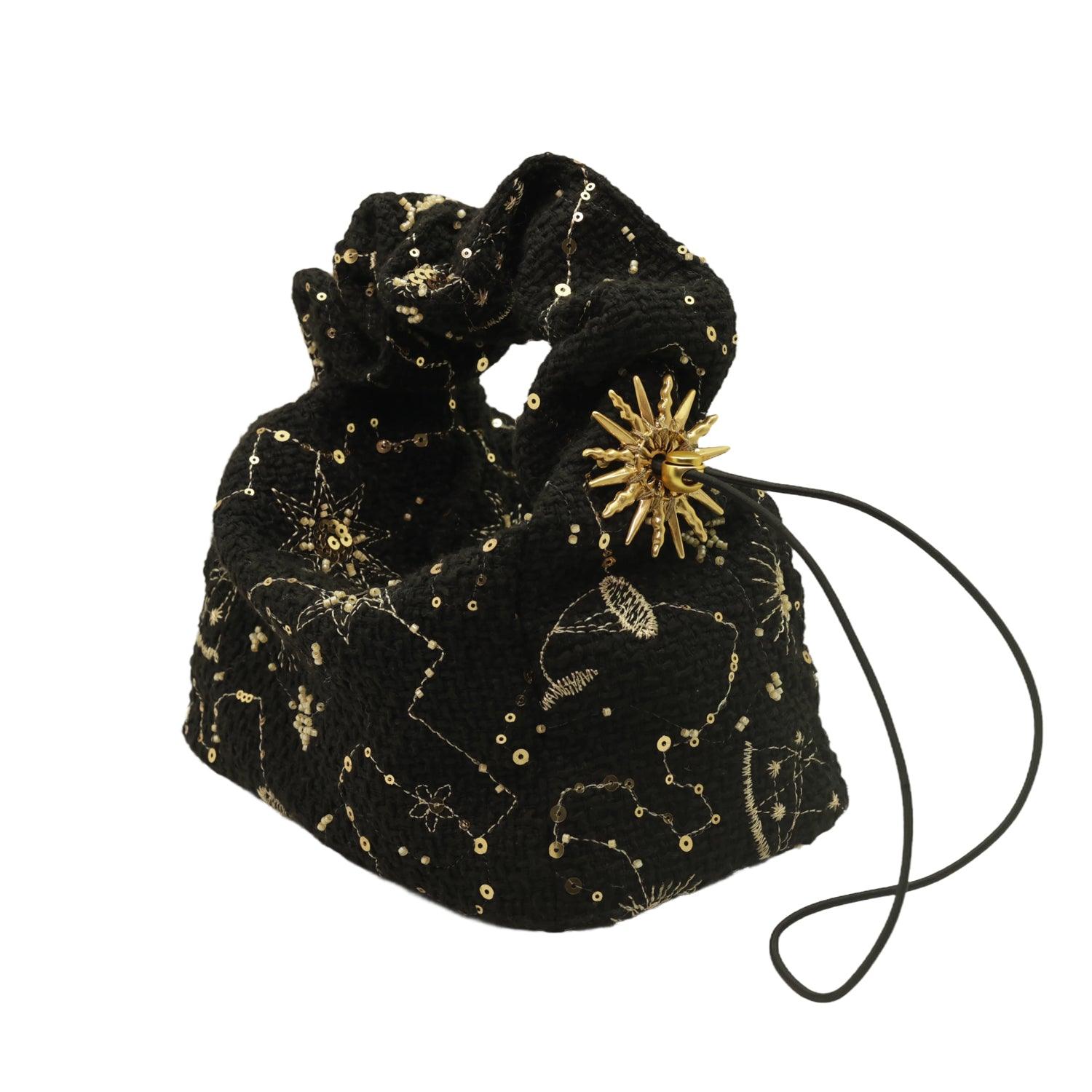 Jena Celest Cloud Bag Black Gold Star Edition