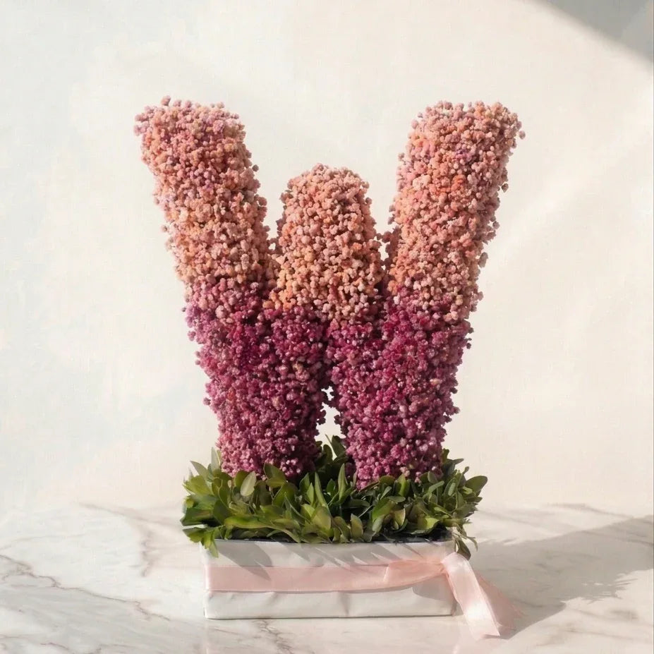 flower bouquet by Atfleurs | floral arrangement | Fancy Bouquet | letter Bouquet