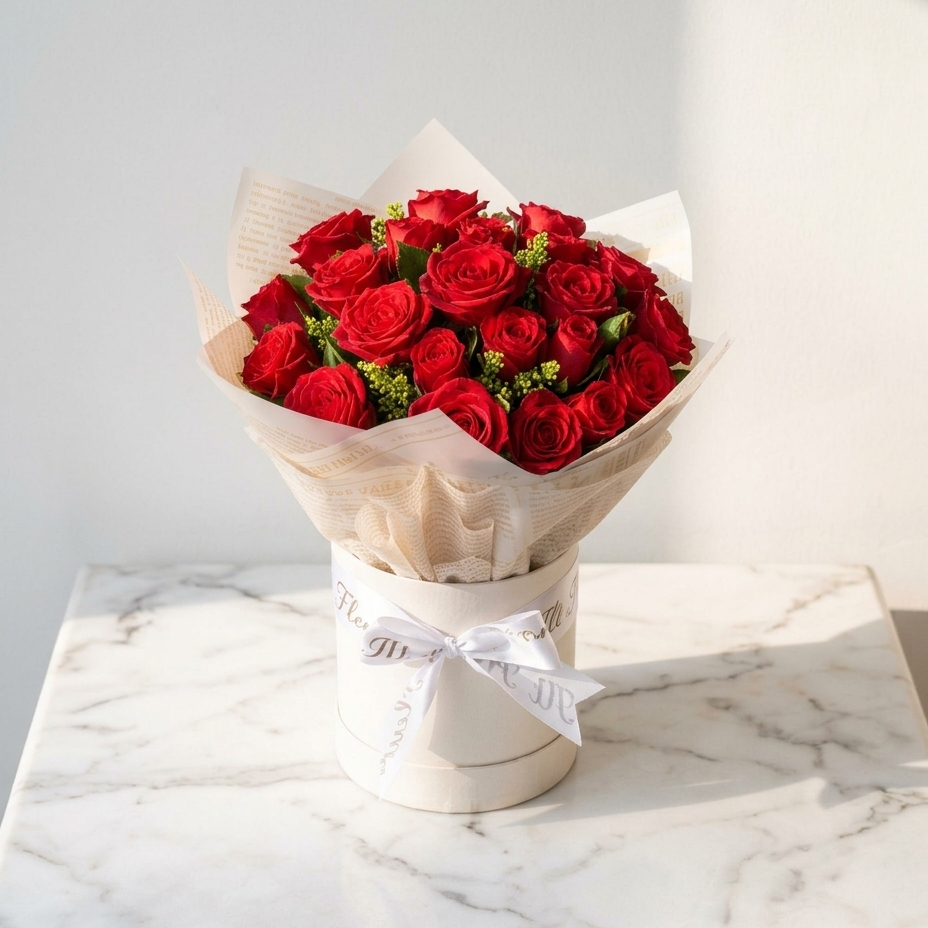 Rose Bouquet with Green Fillers