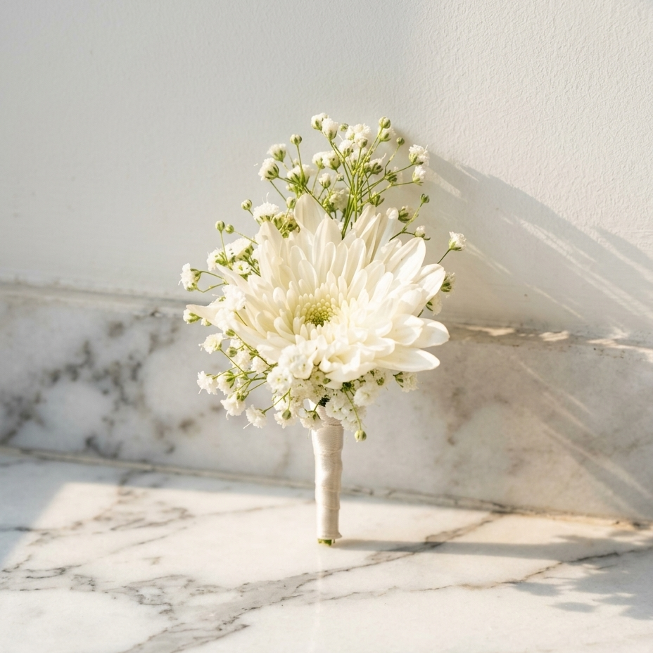 Boutonniere with Baby's Breath