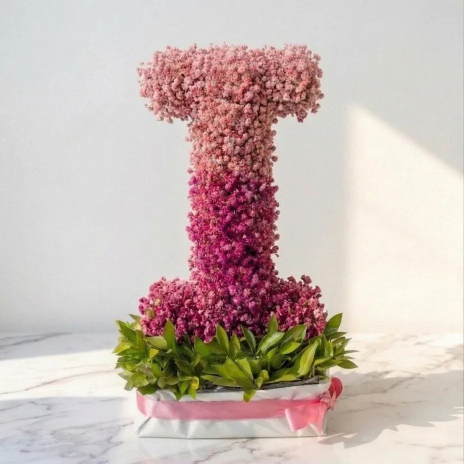 flower bouquet by Atfleurs | floral arrangement | Fancy Bouquet | letter Bouquet