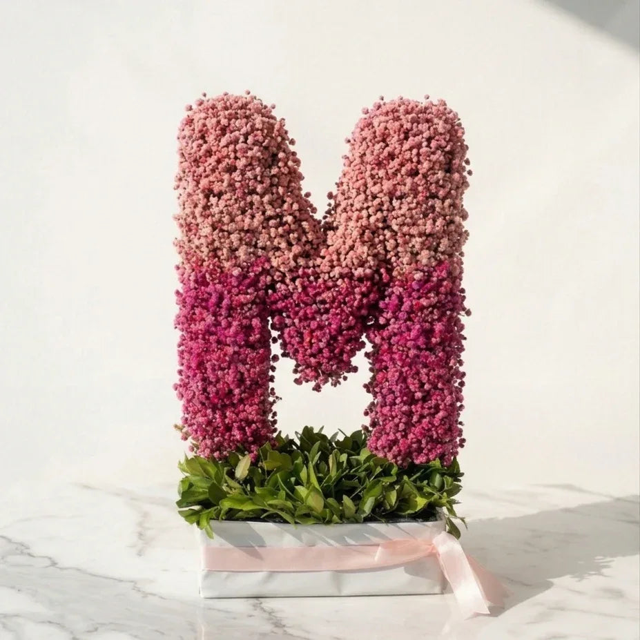 flower bouquet by Atfleurs | floral arrangement | Fancy Bouquet | letter Bouquet