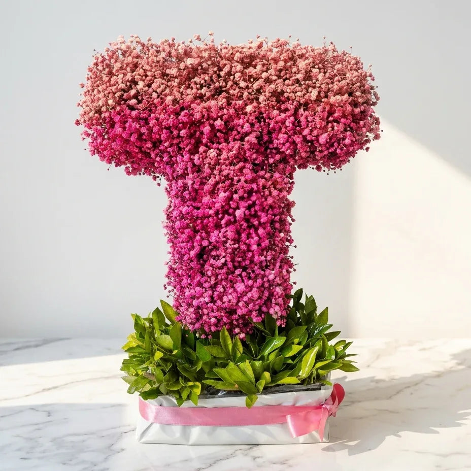 flower bouquet by Atfleurs | floral arrangement | Fancy Bouquet | letter Bouquet