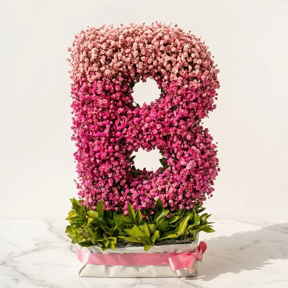 flower bouquet by Atfleurs | floral arrangement | Fancy Bouquet | letter Bouquet