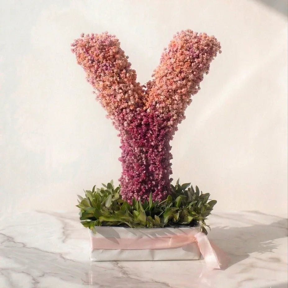 flower bouquet by Atfleurs | floral arrangement | Fancy Bouquet | letter Bouquet