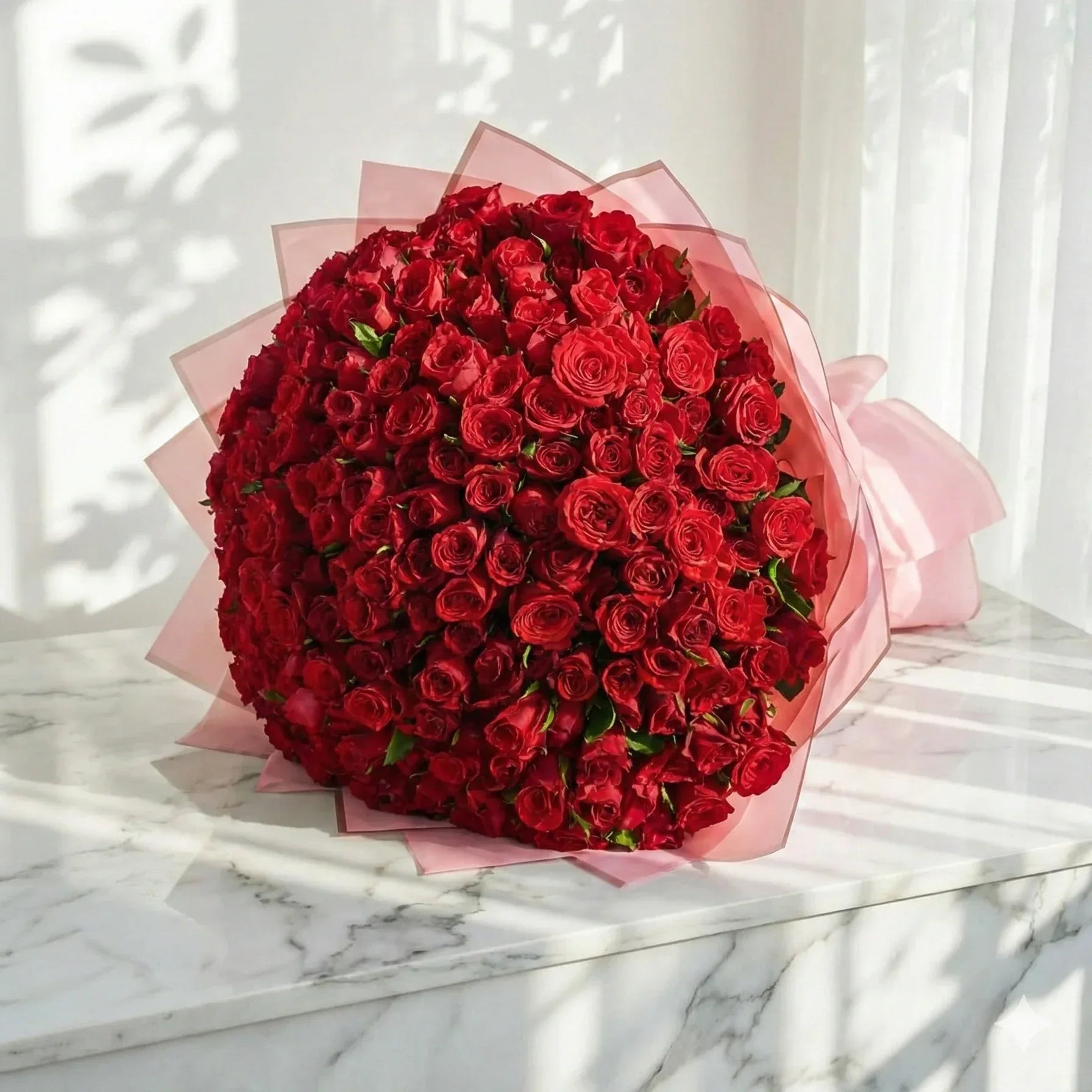 1000 Red Rose Bouquet - atfleurs