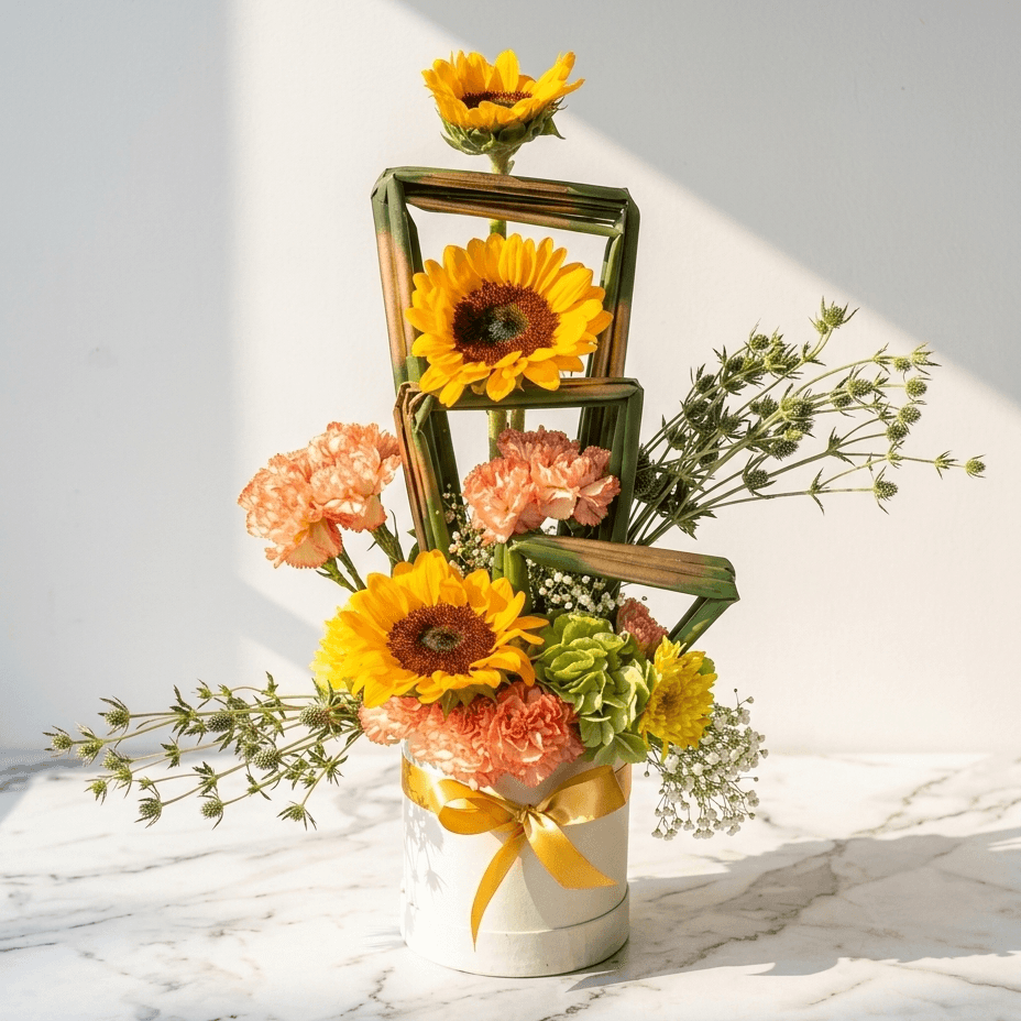 Sunflower Arrangement with Carnations