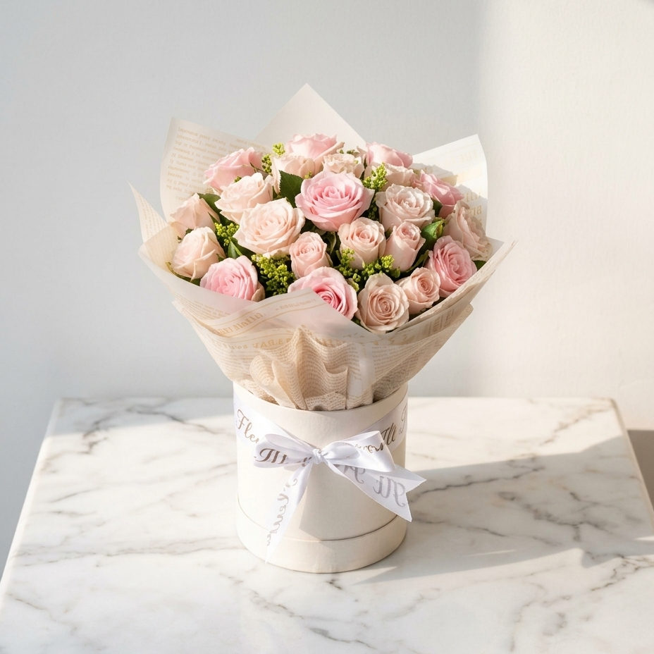 Rose Bouquet with Green Fillers