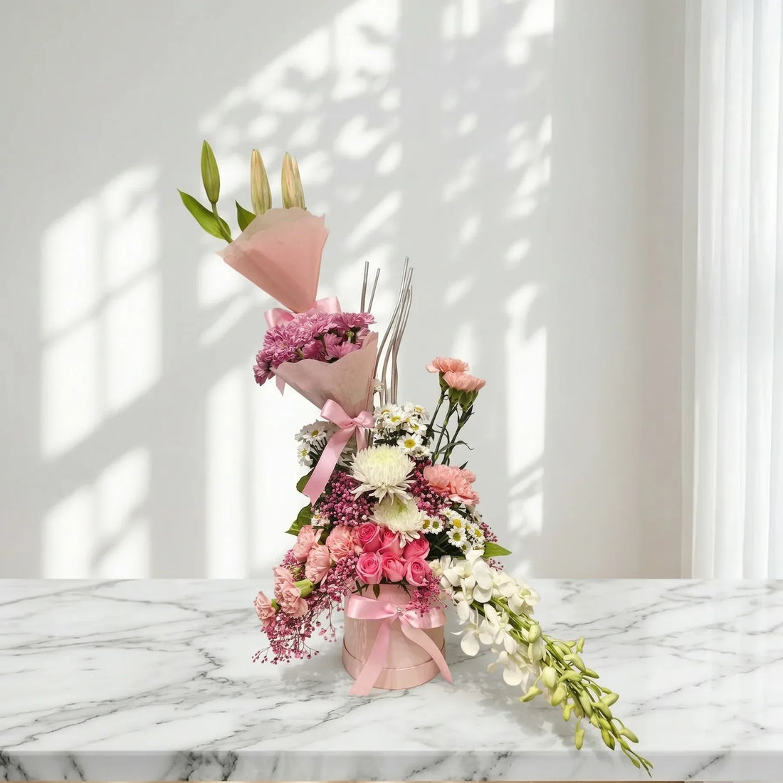 flower bouquet by Atfleurs | floral arrangement | Fancy Bouquet | Hand Bouquet