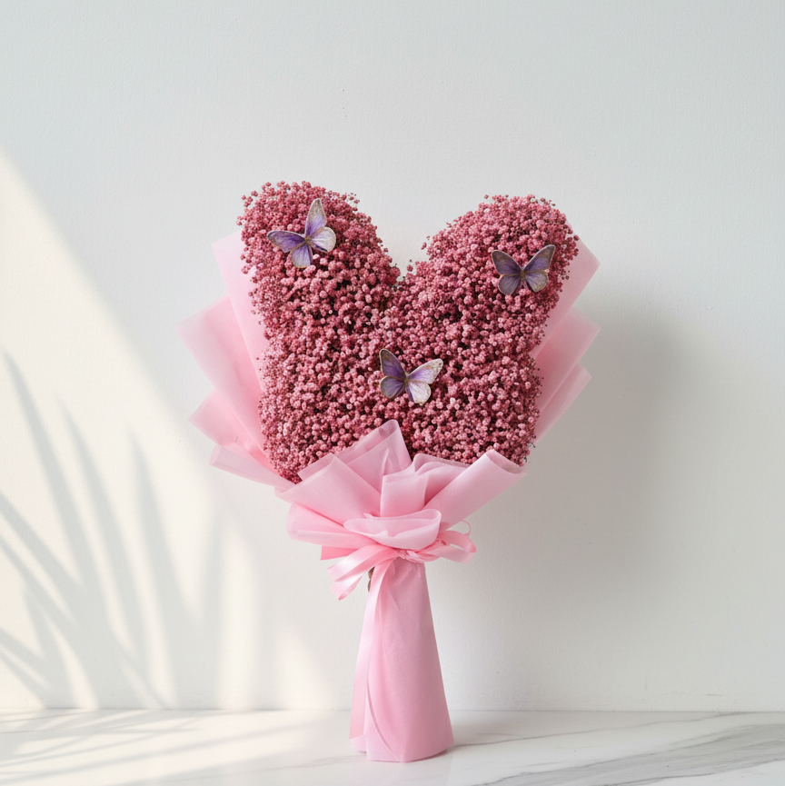 Butterfly-Shaped Gypsophila Bouquet