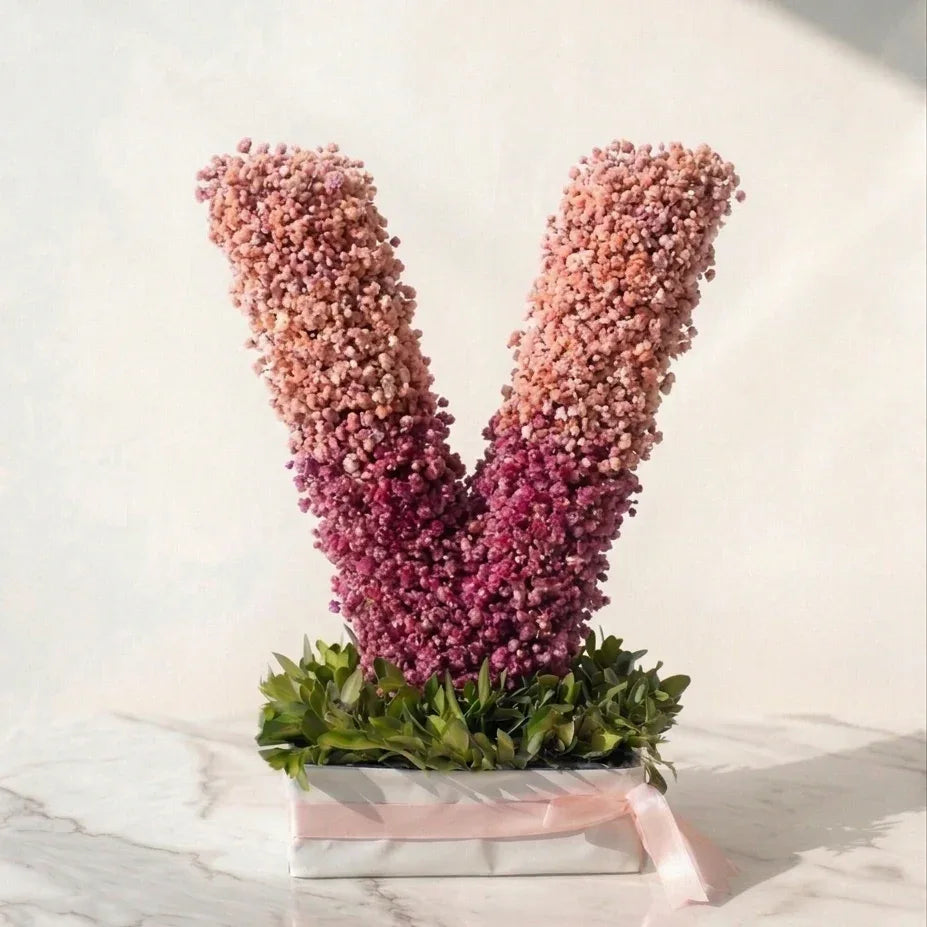 flower bouquet by Atfleurs | floral arrangement | Fancy Bouquet | letter Bouquet