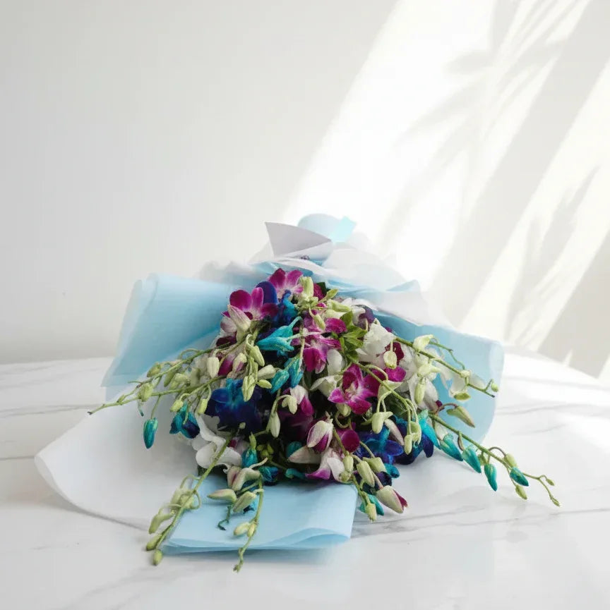 Blue Orchid Wrap - atfleurs