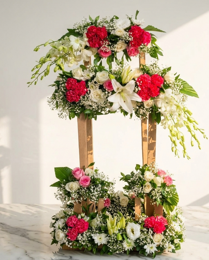 Standing Wooden Flower Hampers in Mumbai