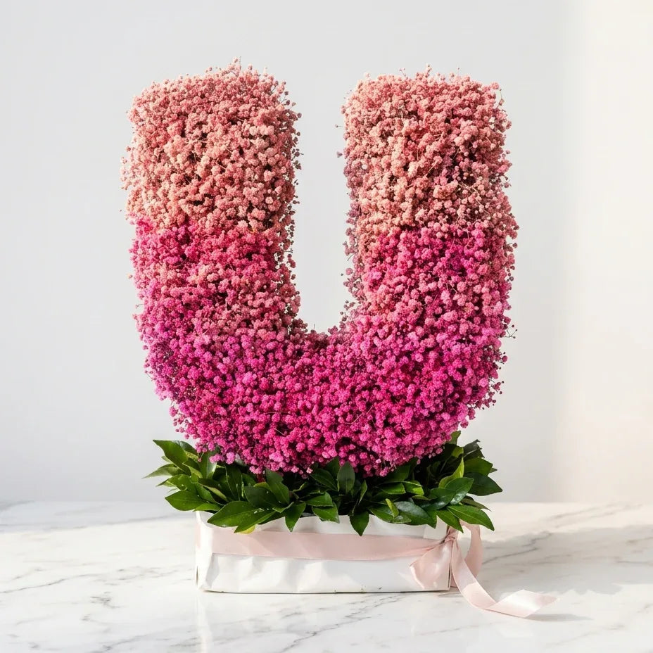flower bouquet by Atfleurs | floral arrangement | Fancy Bouquet | letter Bouquet
