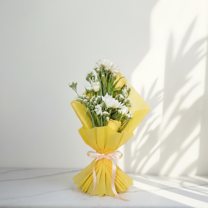 Yellow and White Mini Wrap