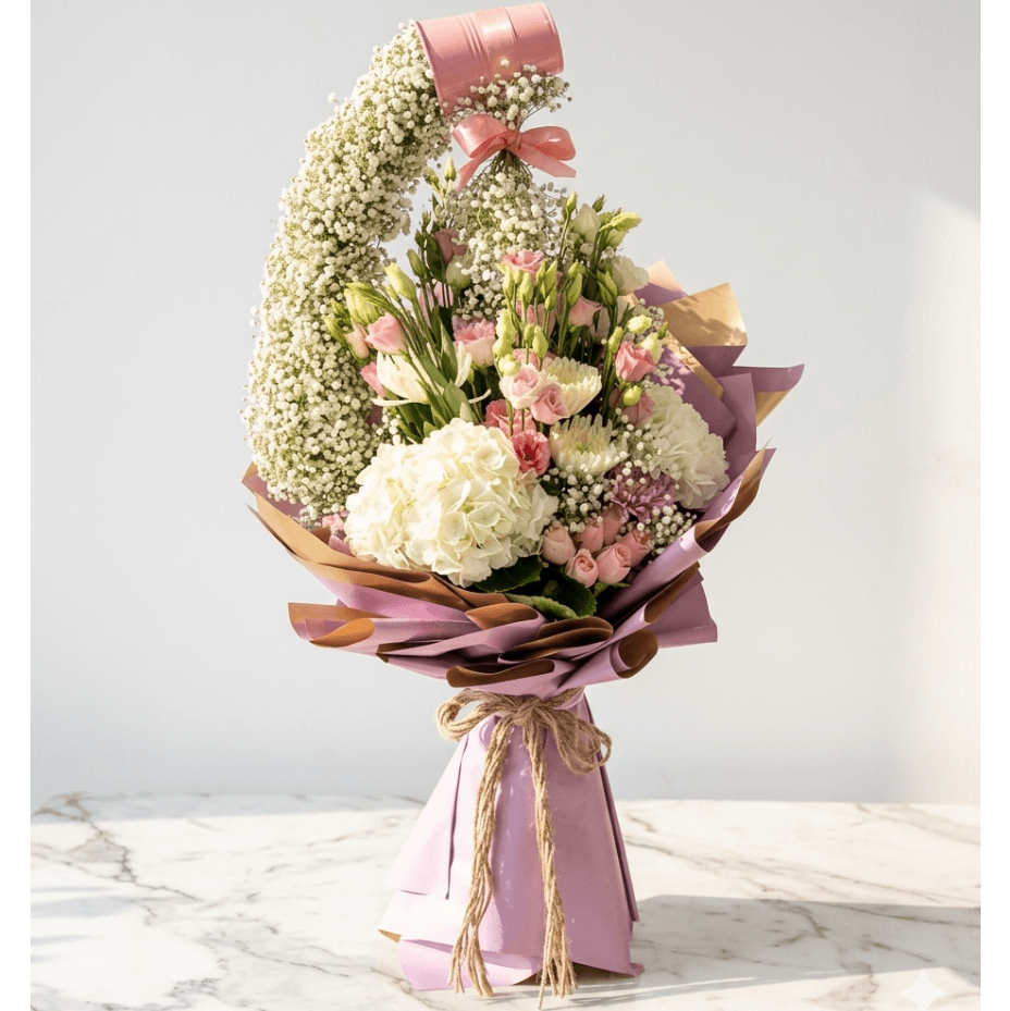 Hydrangea Bouquet with Baby’s Breath
