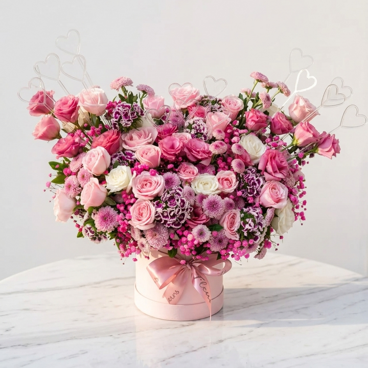Atfleurs| Pink and white roses | bandra