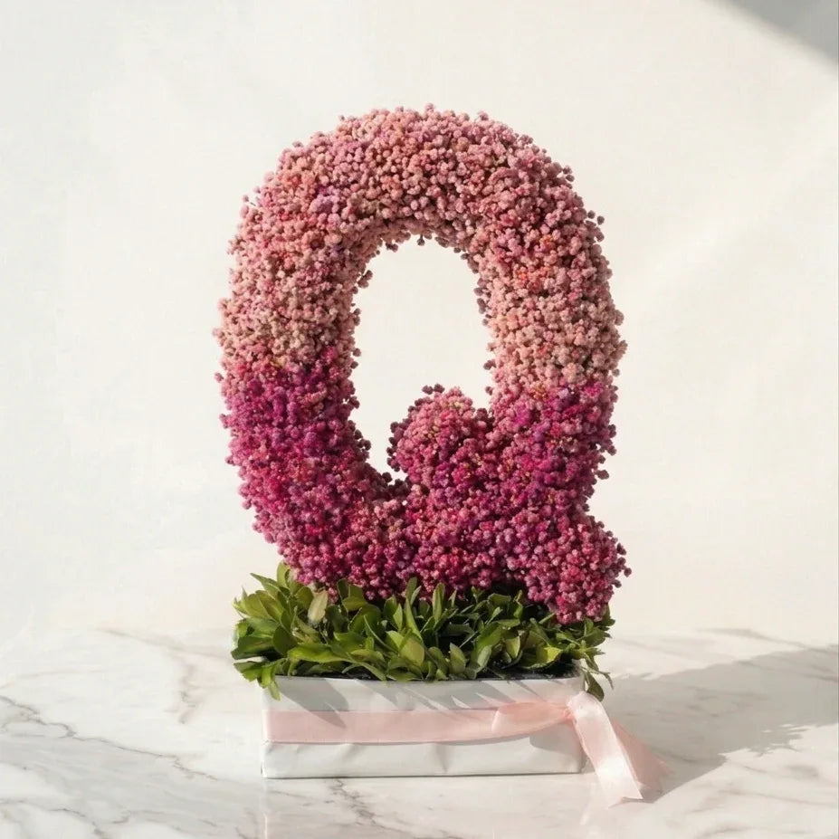 flower bouquet by Atfleurs | floral arrangement | Fancy Bouquet | letter Bouquet