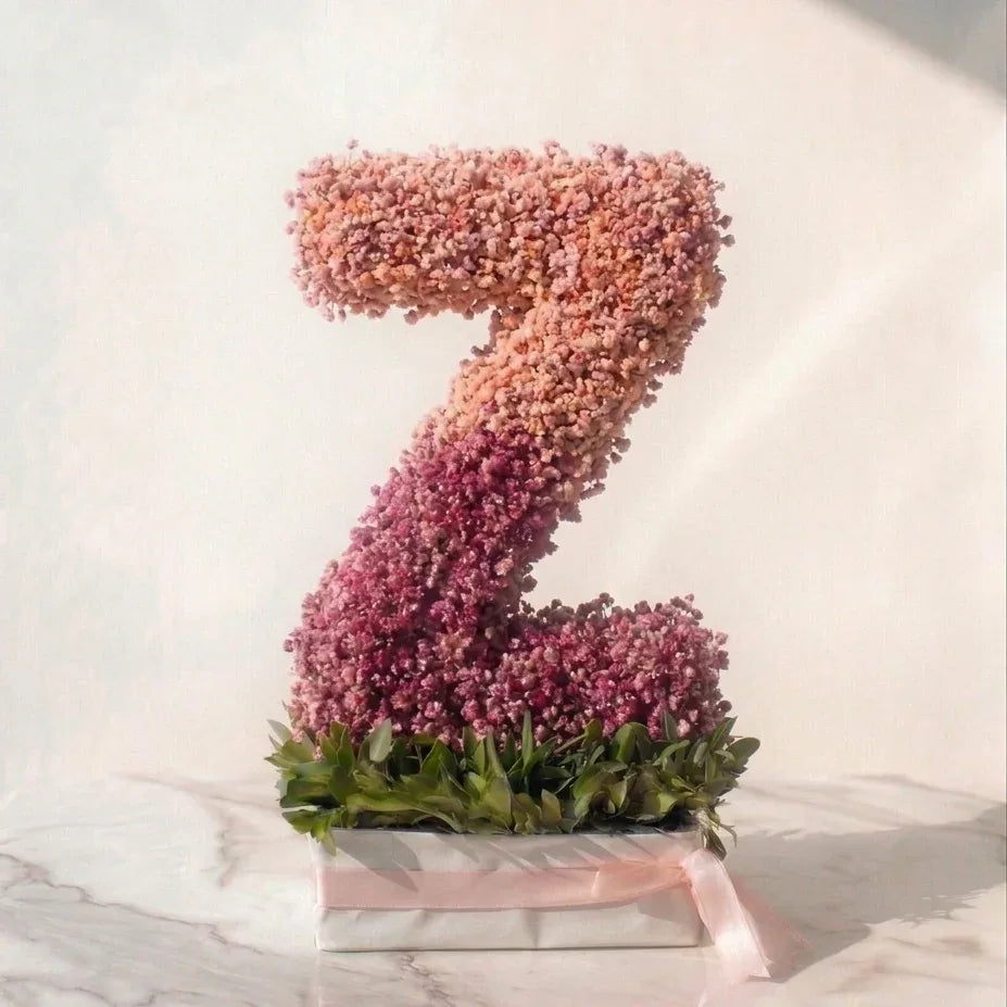 flower bouquet by Atfleurs | floral arrangement | Fancy Bouquet | letter Bouquet