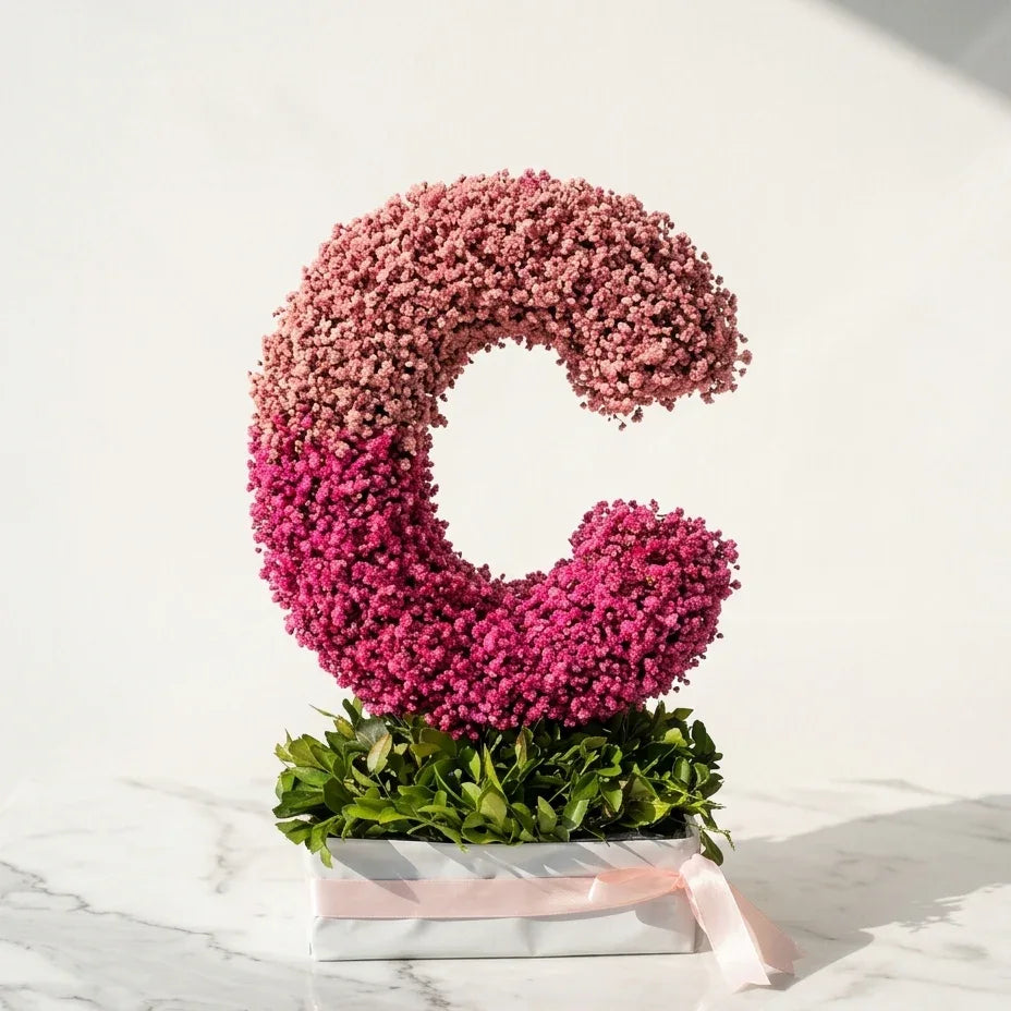flower bouquet by Atfleurs | floral arrangement | Fancy Bouquet | letter Bouquet