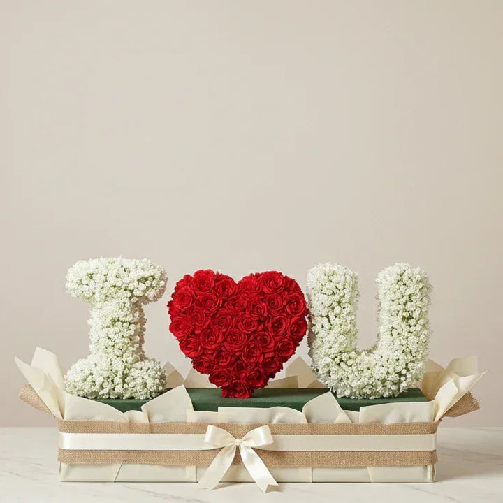 I Love You Floral Arrangement with Red Roses - atfleurs