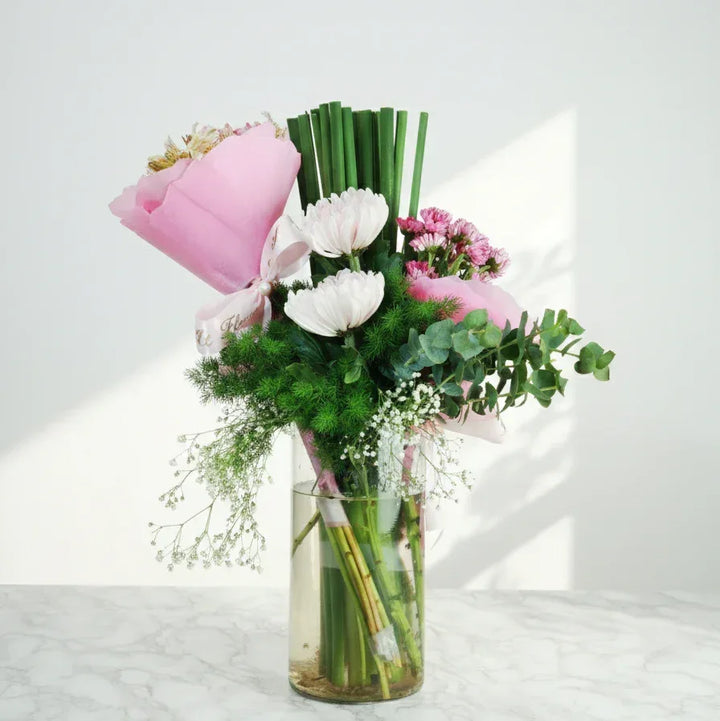Alstroemeria & Chrysanthemum Vase - atfleurs