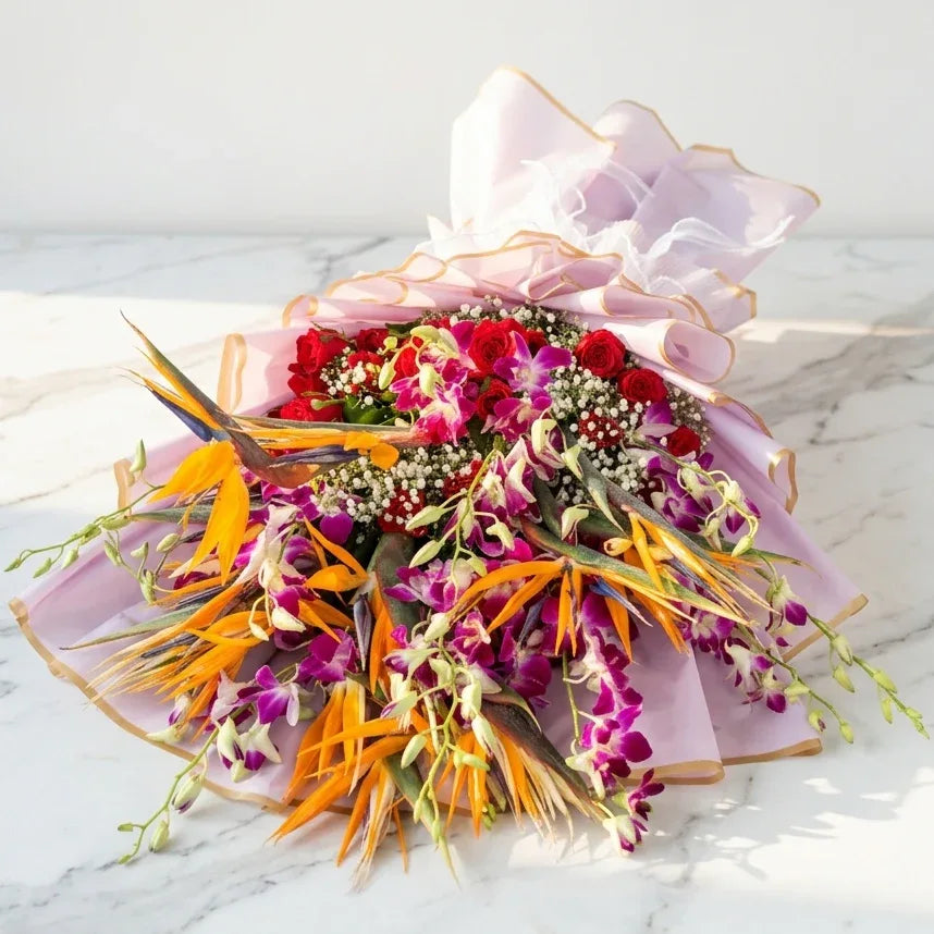 flower bouquet by Atfleurs | floral arrangement | Fancy Bouquet | Hand Bouquet