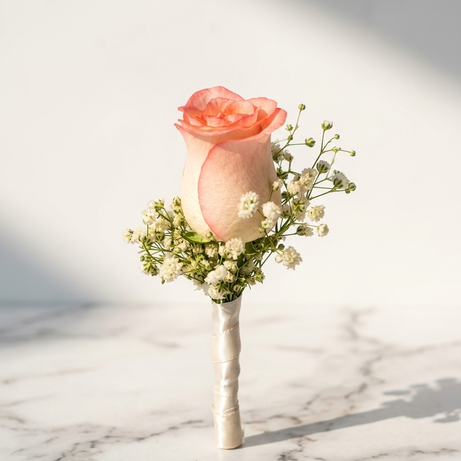 Boutonniere with Baby's Breath