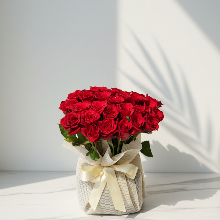 25 Red Roses Bouquet for Love & Romance