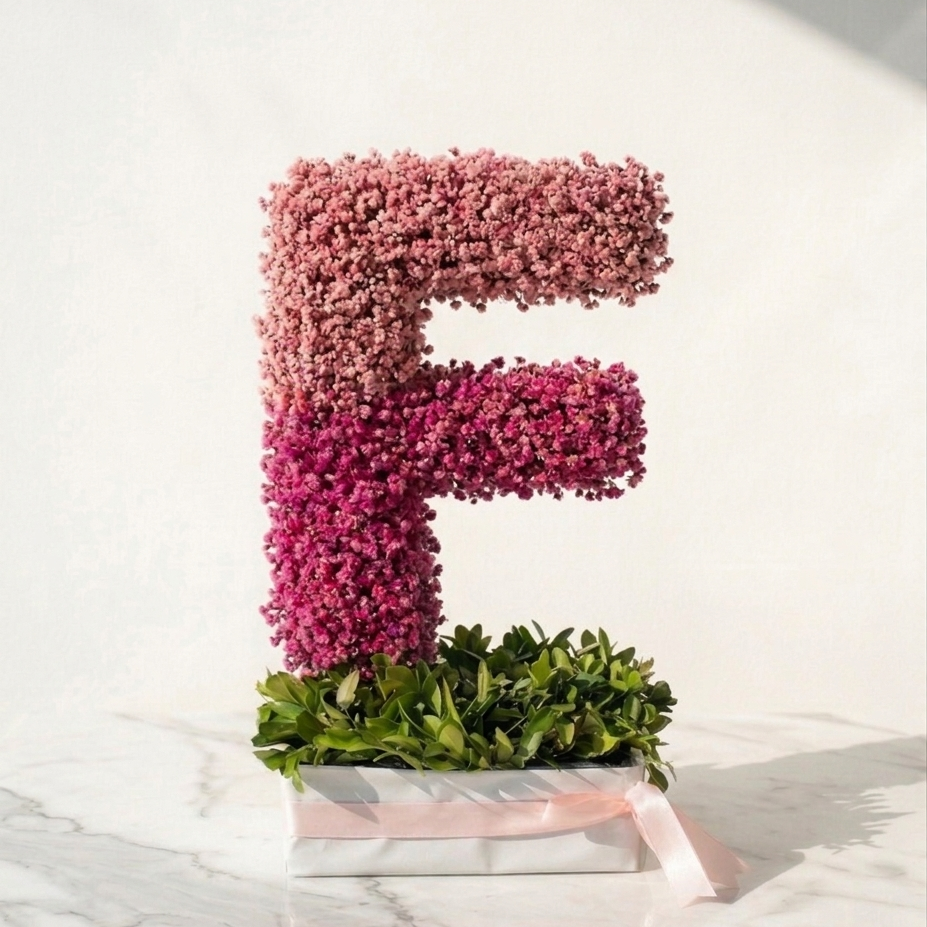 flower bouquet by Atfleurs | floral arrangement | Fancy Bouquet | letter Bouquet