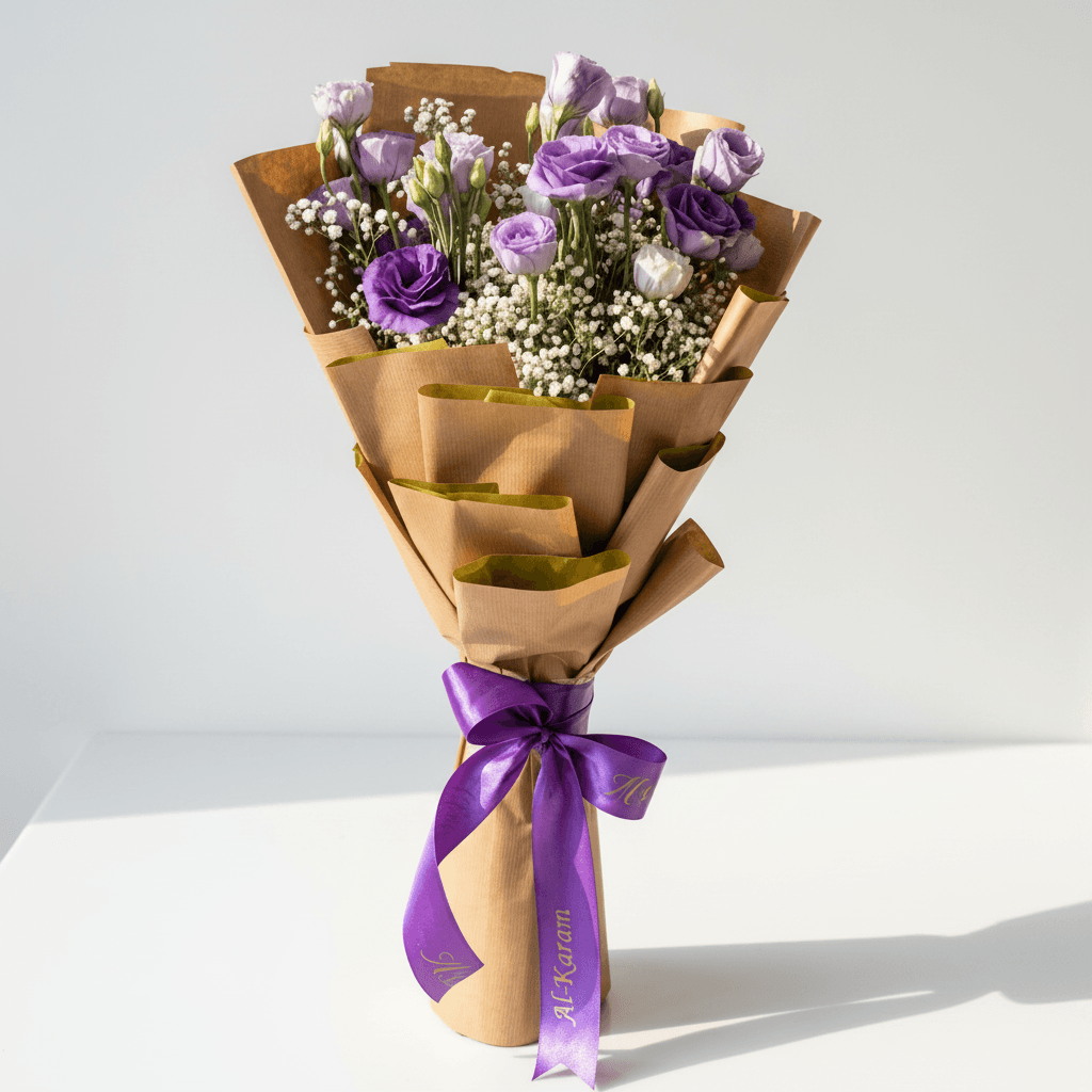 flower bouquet by Atfleurs | floral arrangement | hand bouquet | purple roses