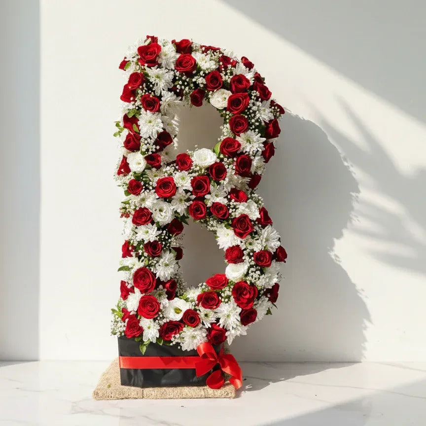 Floral Alphabet Box Custom Letter Gift Idea - atfleurs