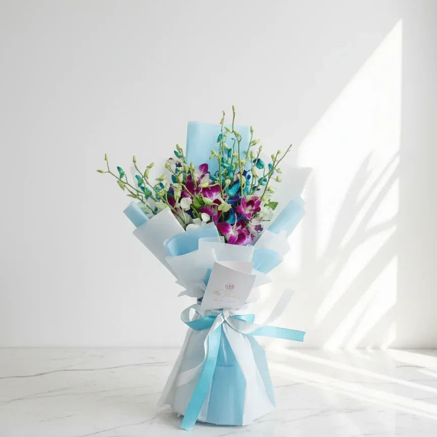 Blue Orchid Wrap - atfleurs