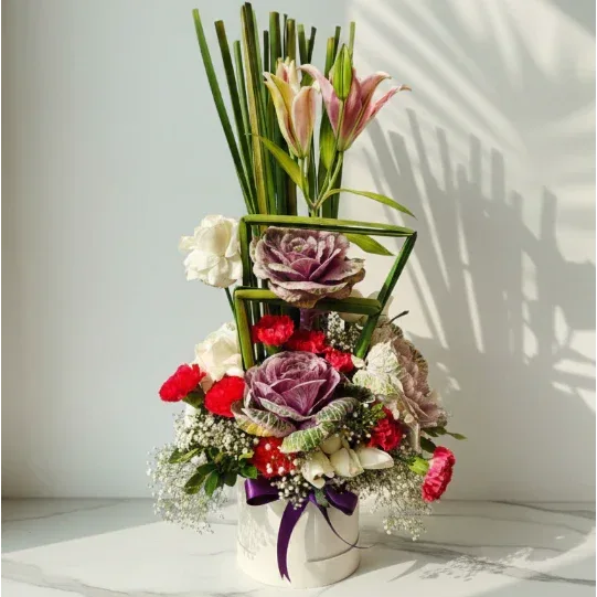 Mixed Flower Bouquet with Lilies - atfleurs