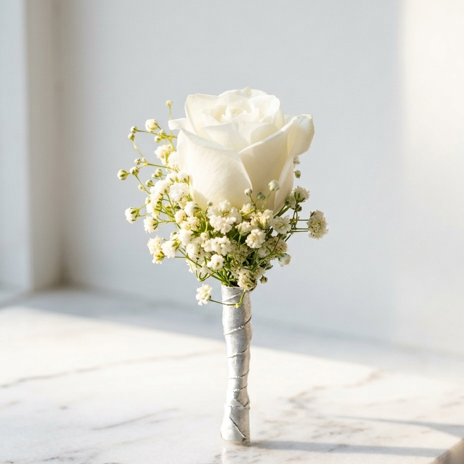 Boutonniere with Baby's Breath
