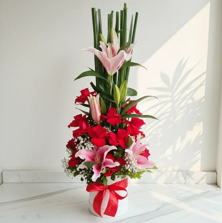 Lily Rose Chrysanthemum Gypso Bouquet - atfleurs