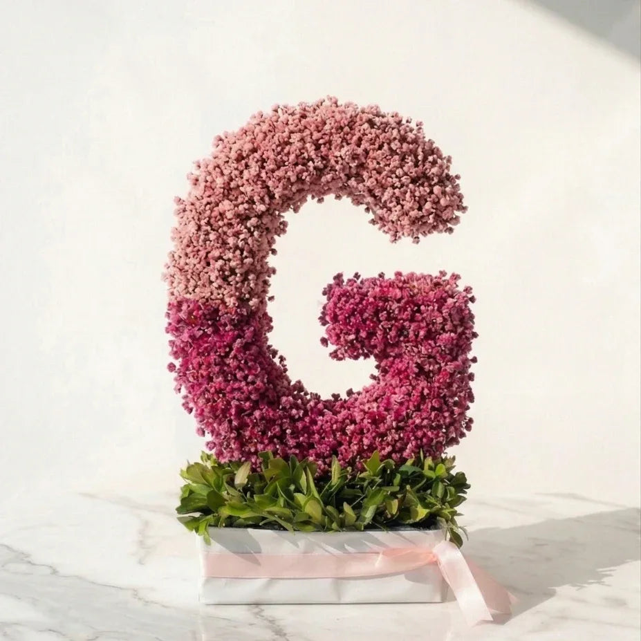 flower bouquet by Atfleurs | floral arrangement | Fancy Bouquet | letter Bouquet