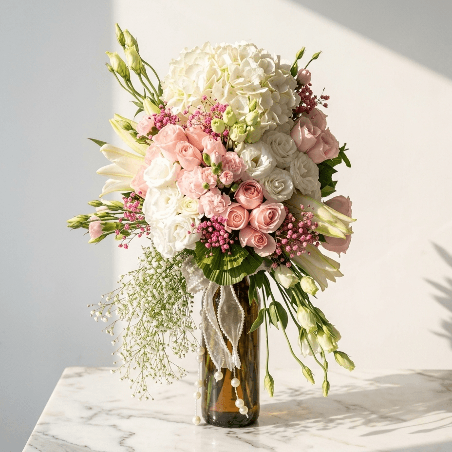 flower bouquet by Atfleurs | floral arrangement | vase bouquet