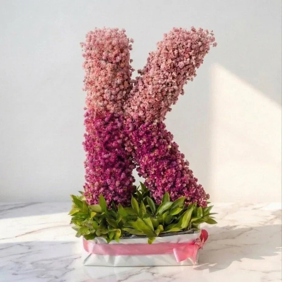 flower bouquet by Atfleurs | floral arrangement | Fancy Bouquet | letter Bouquet