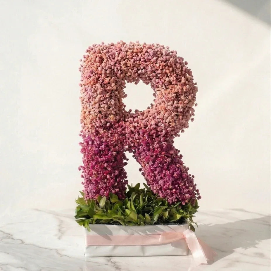 flower bouquet by Atfleurs | floral arrangement | Fancy Bouquet | letter Bouquet