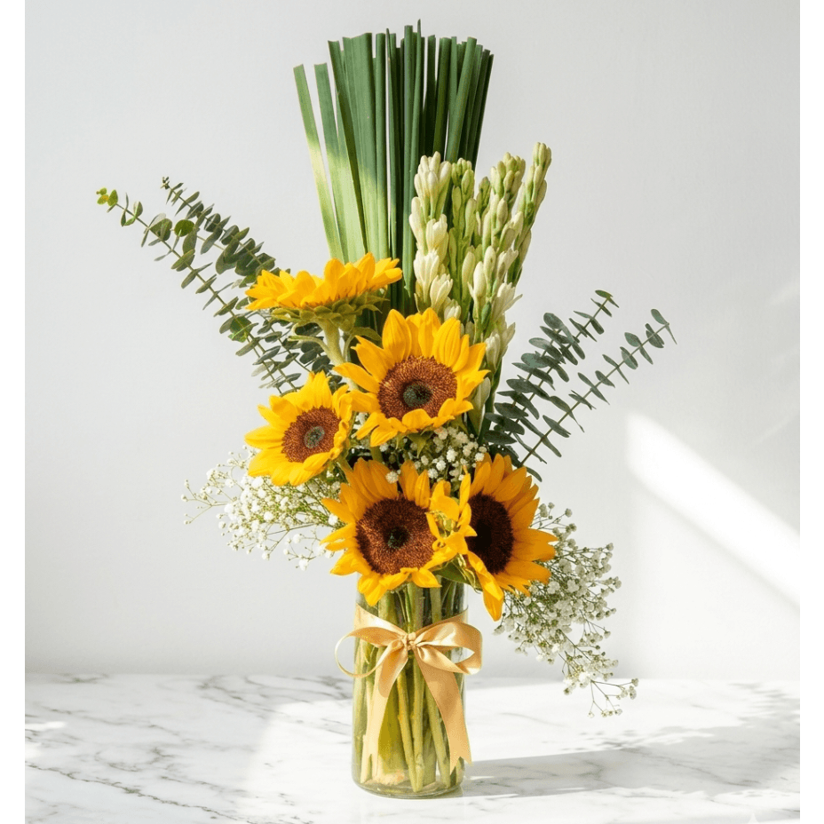 Sunflower Bouquet with Baby’s Breath