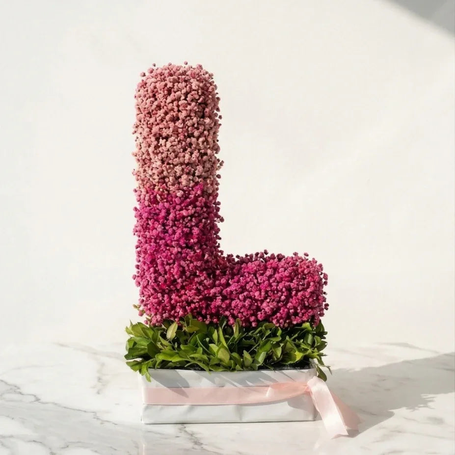 flower bouquet by Atfleurs | floral arrangement | Fancy Bouquet | letter Bouquet