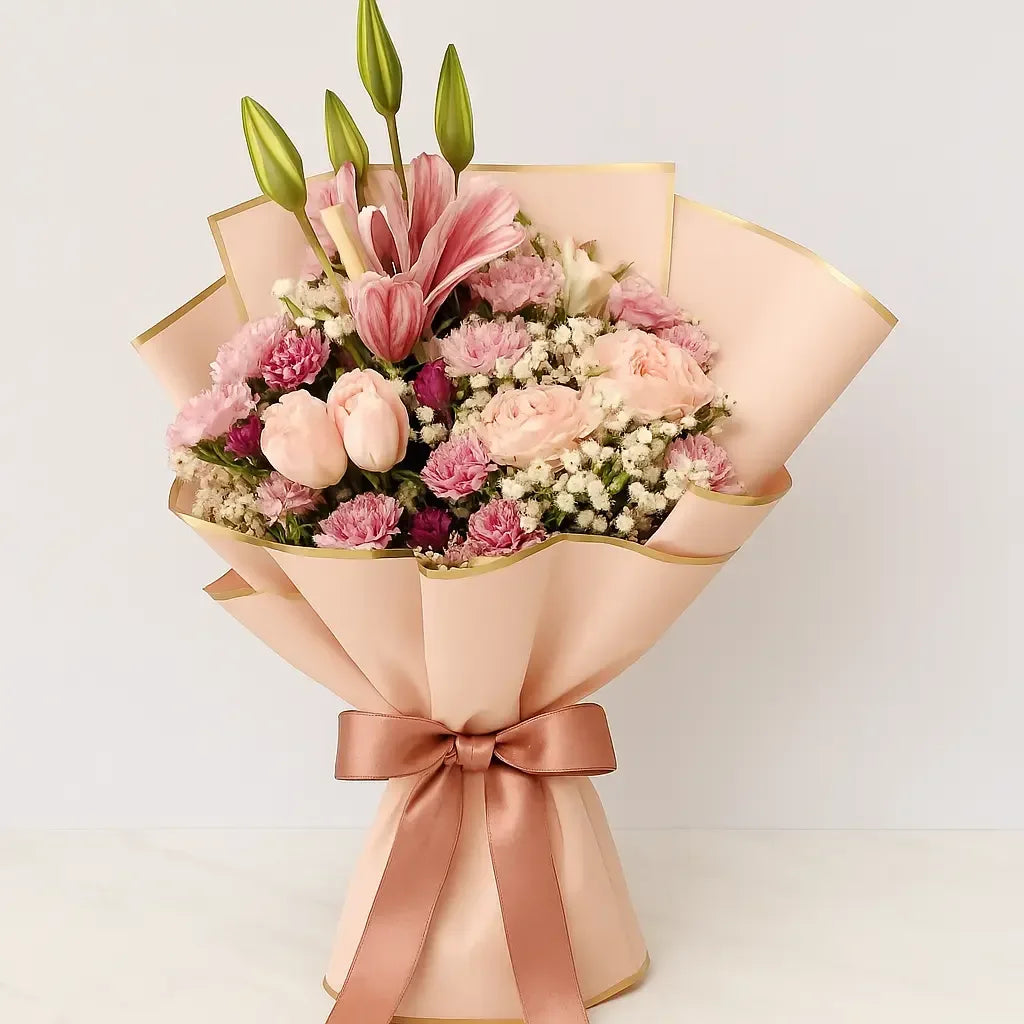 Chrysanthemum and Lilies Bouquet - atfleurs