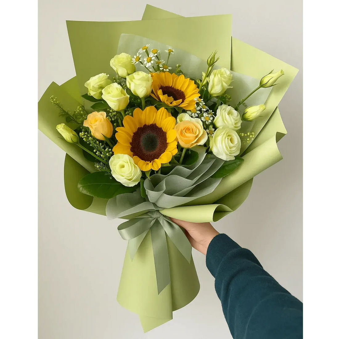 Sunflower, Rose & Eustoma Bouquet atfleurs