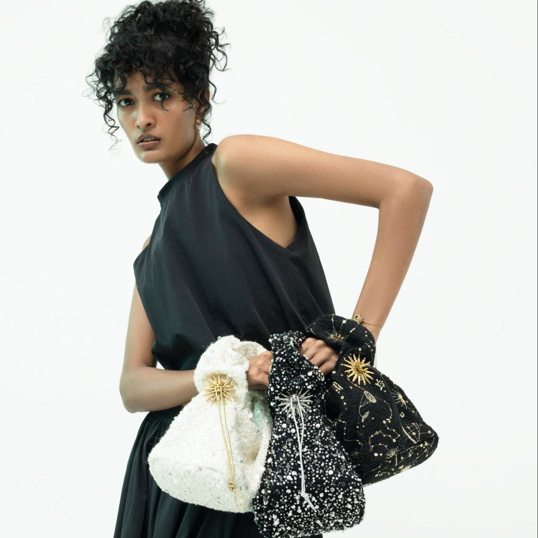 Jena Celest Cloud Bag White & Silver Edition