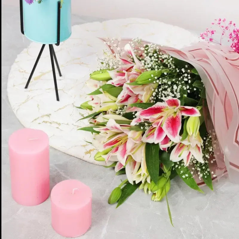 Fragrant Oriental Lilies Bouquet - atfleurs