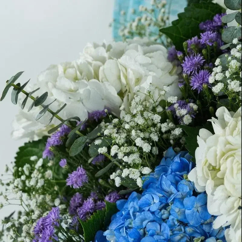 Hydrangea and Eucalyptus Fresh Bouquet - atfleurs